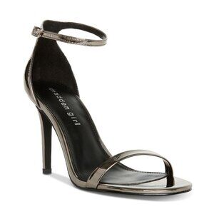 55$ Madden Girl Brazen Two-Piece Stiletto Dress Sandals Size 10 US Med Brown